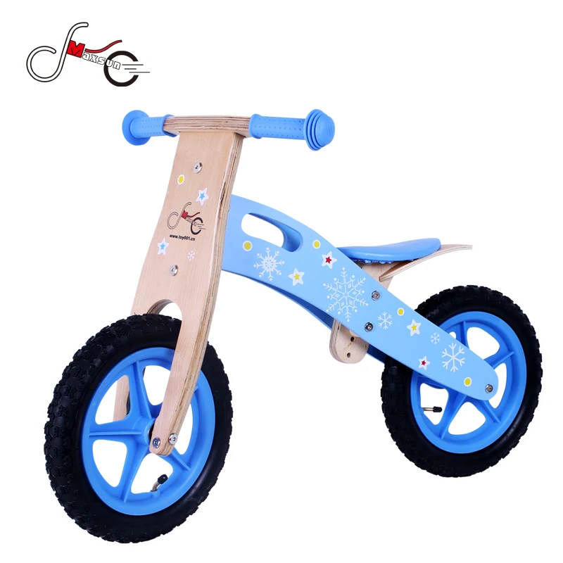 12 Inch Wooden Bamboo Balance Bike Kids Bicycle