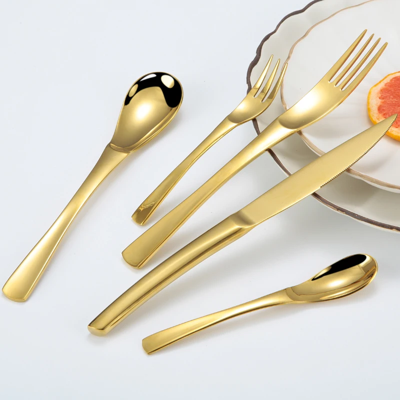 Modern restaurant 5pcs dinnerware ,wholesale 304 stainless steel cutlery for wedding event