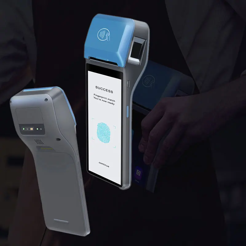  Умный мобильный 4G WiFi Портативный NFC Android POS-терминал с принтером