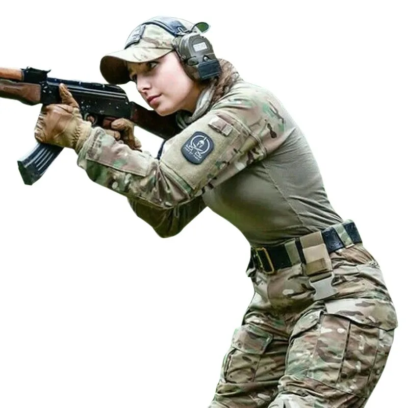 Tactical Combat Suit camo clothing for womens american camouflage uniform