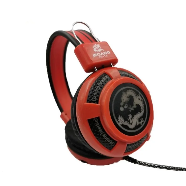 
Factory direct sales JEQANG F-15 head-mounted Internet cafe computer e-sports game subwoofer headset with wheat luminous headset 