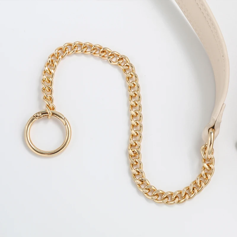 High Quality Metal Brass Handbag Chains for Bags Accessories Purse Shoulder Handbag Chain Strap Curb Black Metal Lady Chains Bag