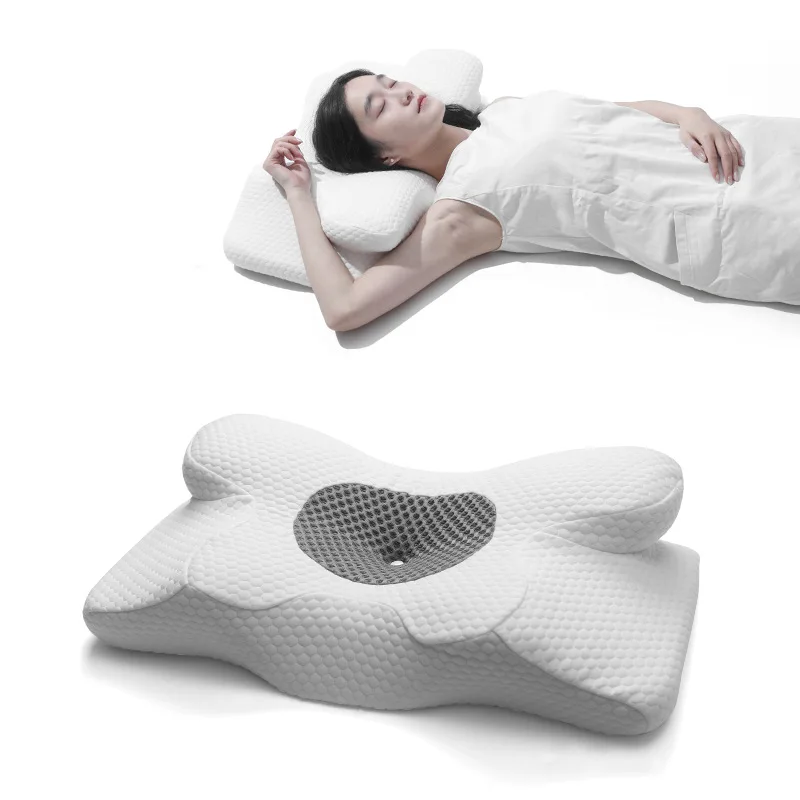 Custom Butterfly Memory Foam Ergonomic Neck Pillow Neck and Shoulder Pain Memory Foam Odorless Orthopedic Pillow