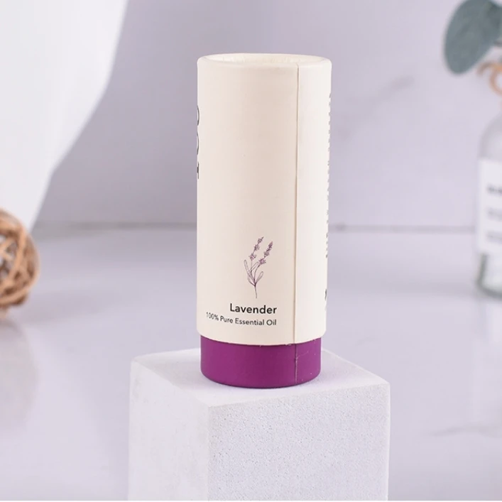 white brown round kraft cardboard tube packaging essential oil glass dropper bottle paper tube in stock