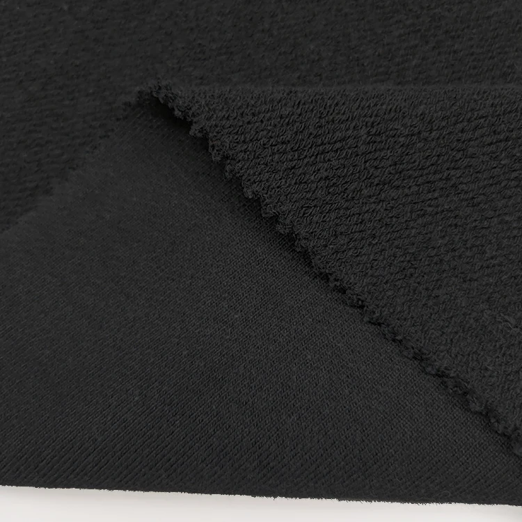 Супертяжелая 100% Органическая хлопковая трикотажная толстовка худи ткань французская махровая