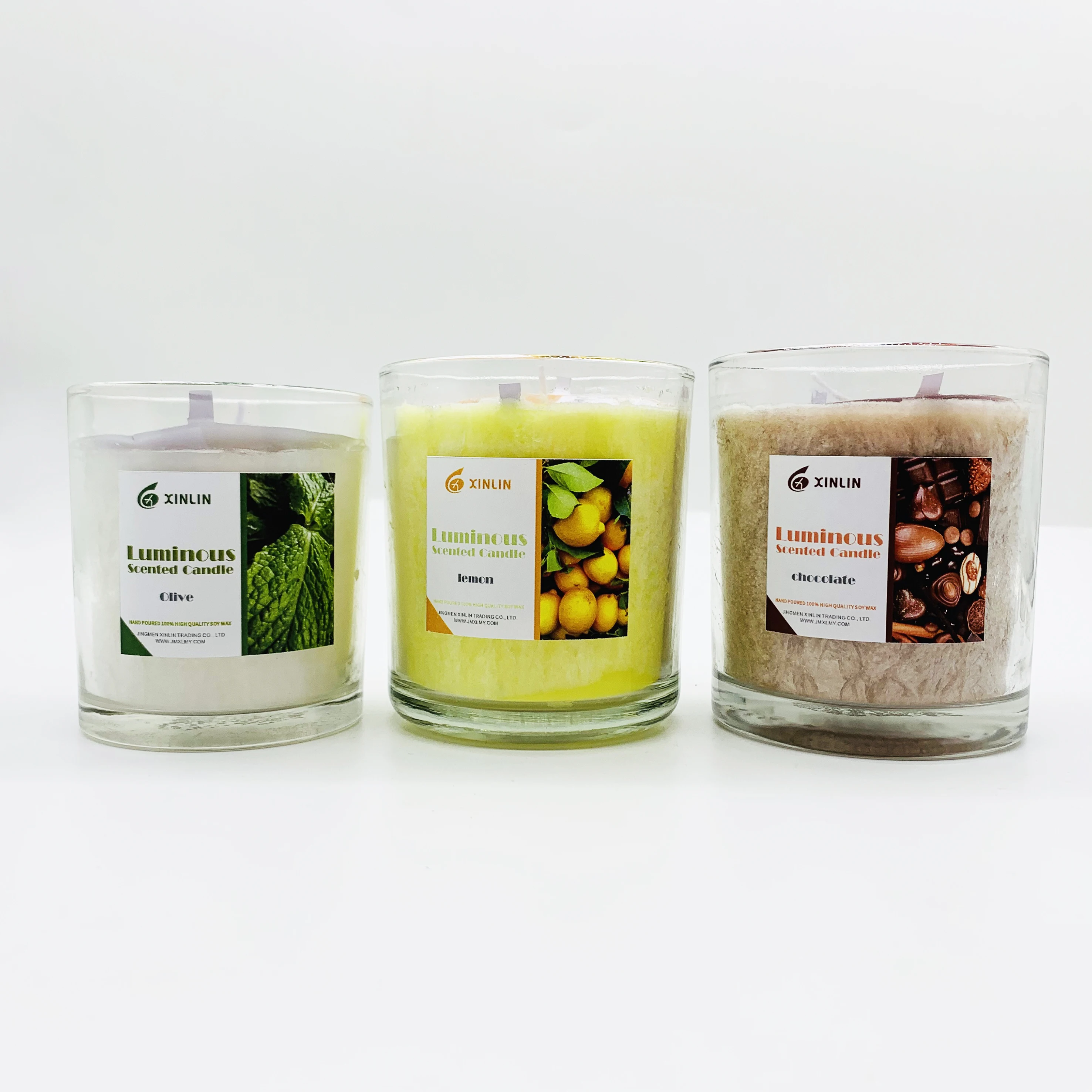 100% Natural Palm Wax Christmas LED Scented Candle for Home Decoration Scented Candle In Glass Jar in Bulk