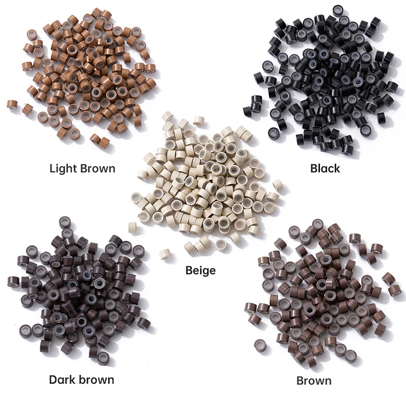 Wholesale Natural Hair Extension Beads Tools Microlink Copper Tubes Itip Nano Micro Silicone Hair Beads For Hair Extensions