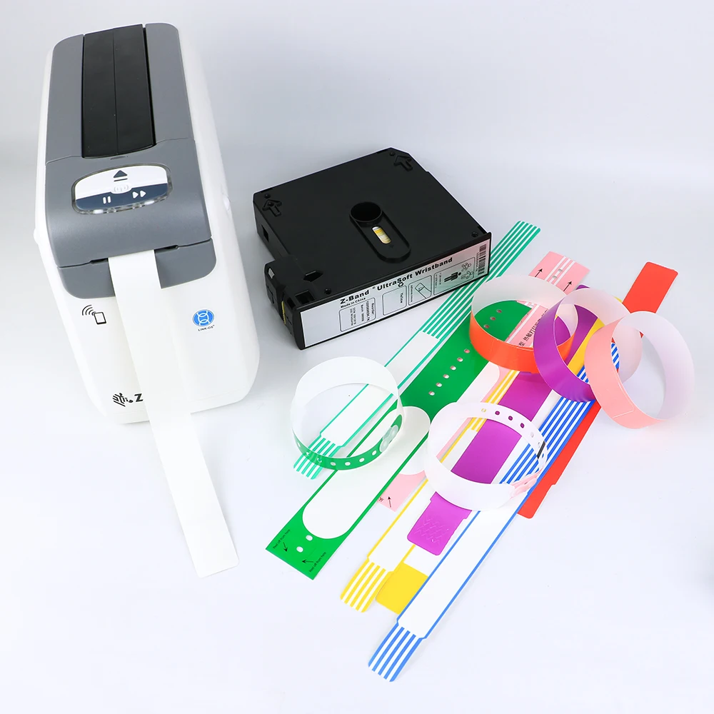 Custom Thermal Printing QR Code Medical Synthetic Paper Wristband For Hospital