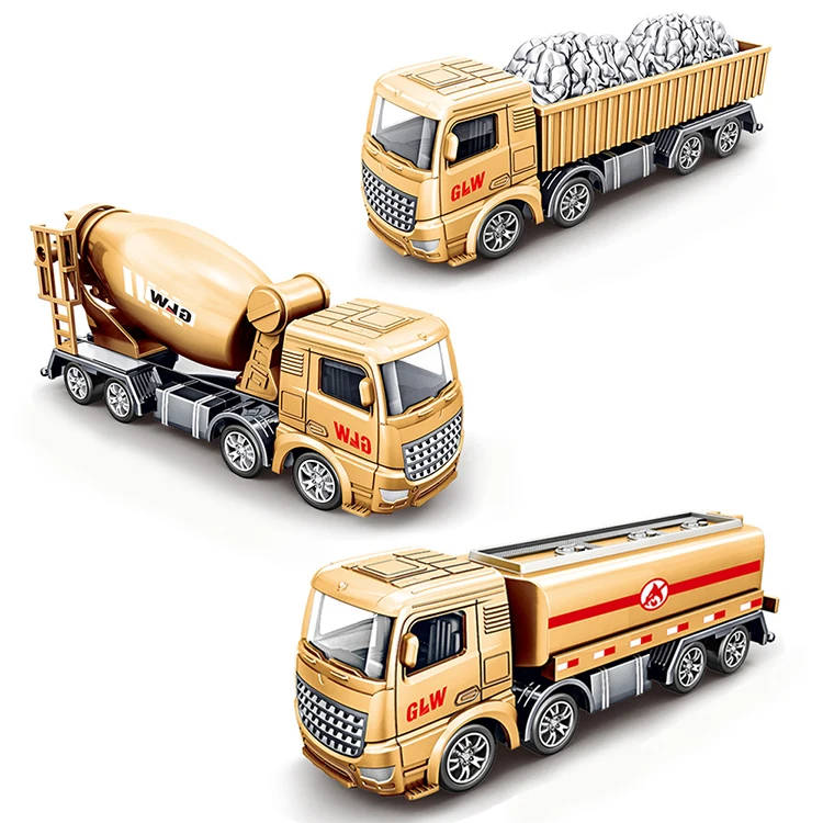 
Diecast model city construction vehicle toy excavator concrete mixer friction cars toy 3pcs engineering vehicle toys 