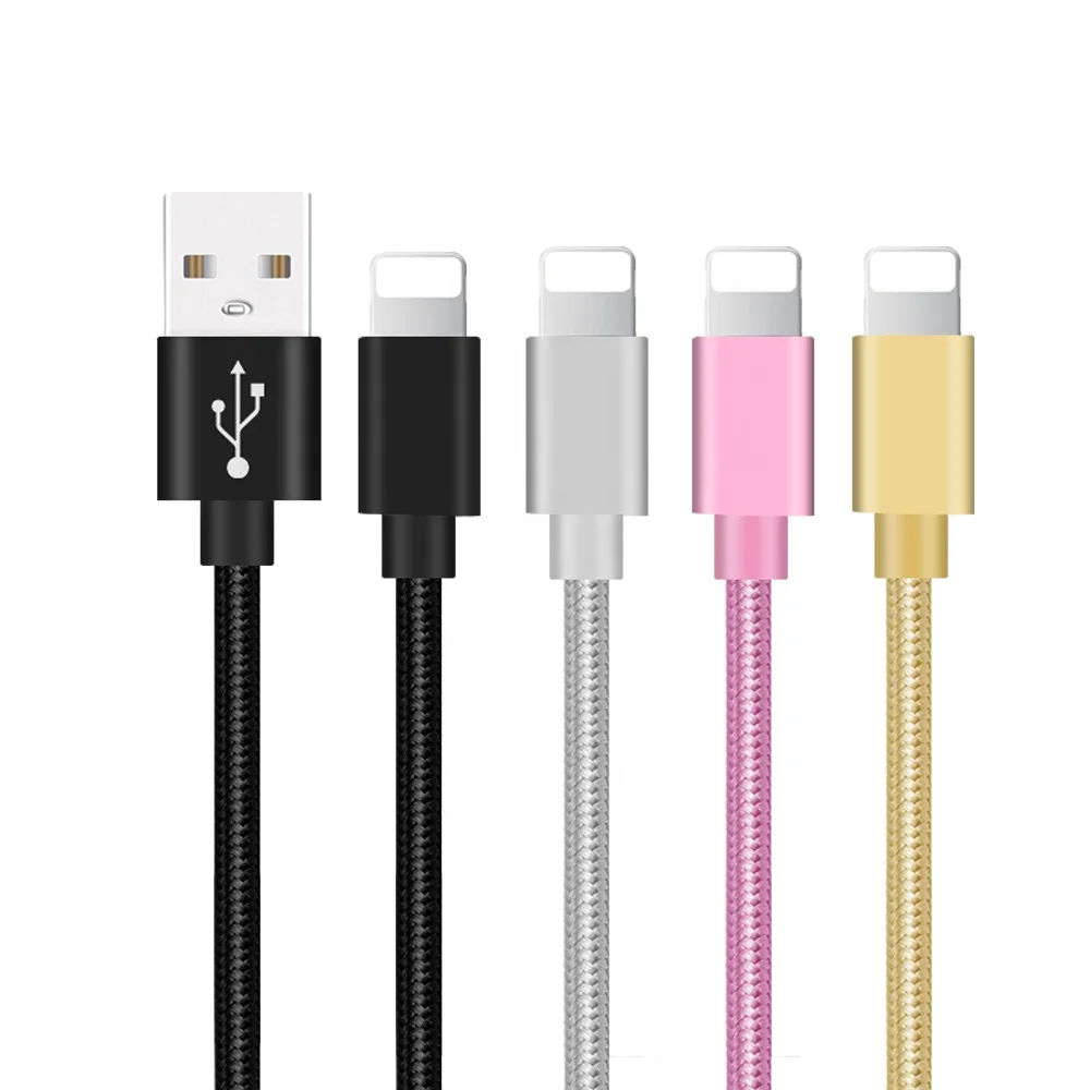 4 вида цветов один USB кабель с нейлоновой оплеткой 6ft быстрой зарядки разъемом типа c OD4.8 для передачи данных Iphone