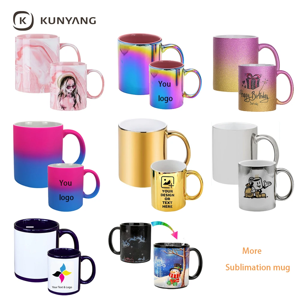 Logo Customised 11oz Sublimation Mug Ceramic Design Coffee Mug Mugs and Cup Wholesale