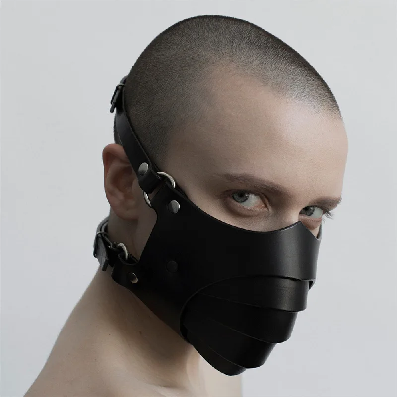 Selling PU leather punk mask sex role-playing SM slave game conditioning mask props