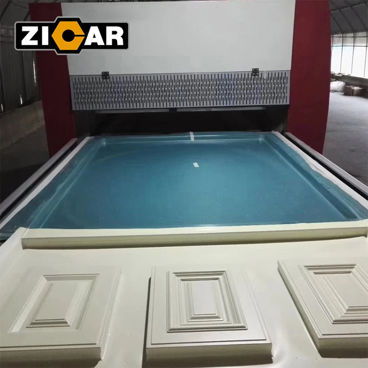 ZICAR hot selling mdf cabinet door membrane vacuum press machine for PVC veneer hot transfer leather Wood Door press