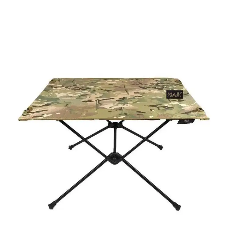 Outdoor Stainless Steel Folding Dining Poker Table Lightweight Hiking BBQ Beach Camping Foldable Backpacking Table Small Folding