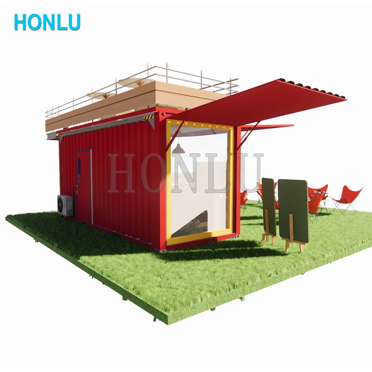 Portable living house container tiny double storey foamcrete panel house patented luxury container house