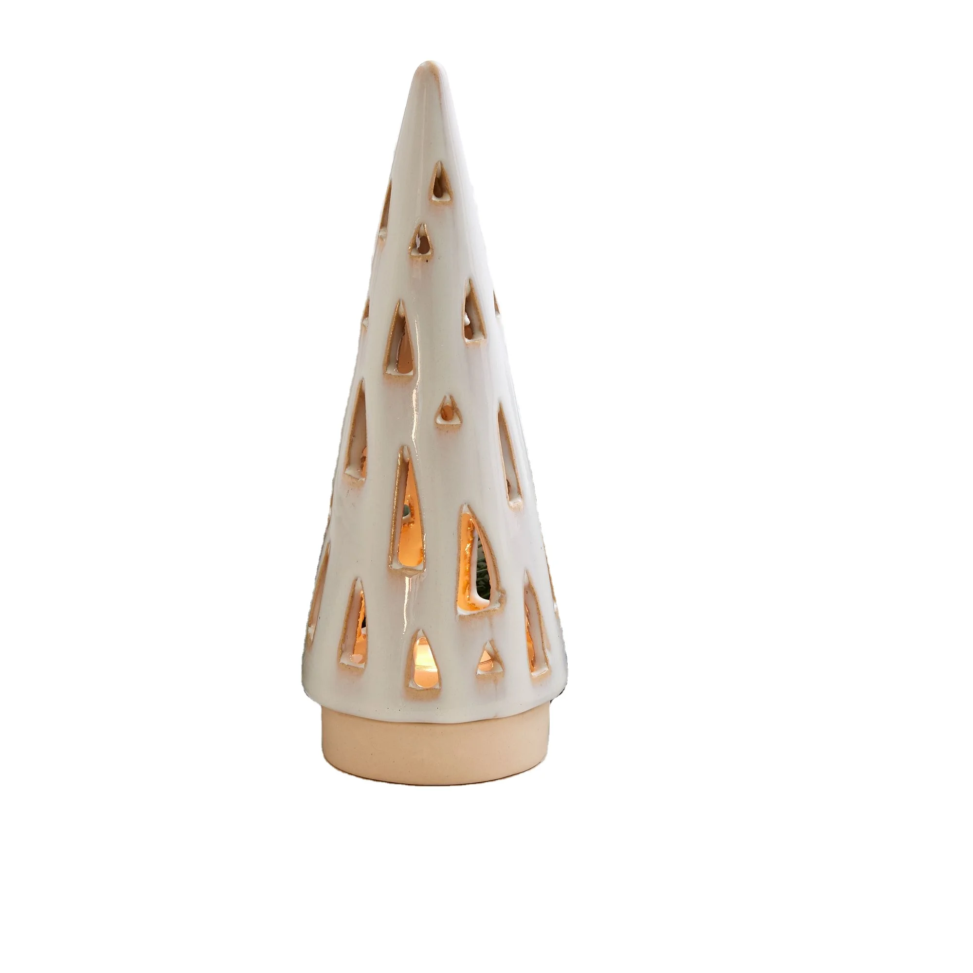 Christmas Tree Tealight Candle Holder Ceramic Tree Tealight Candleholder