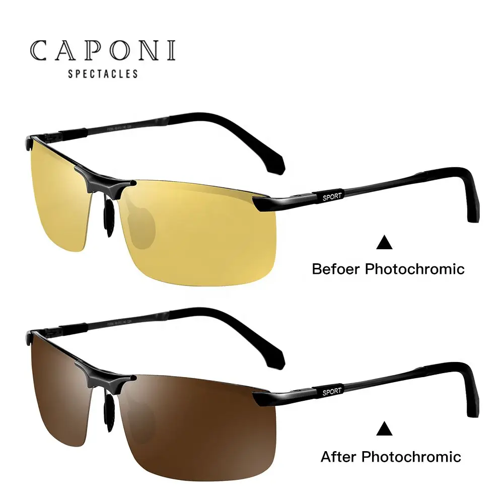  Солнцезащитные очки CAPONI BSYS3066 мужские поляризационные фотохромные с защитой от ультрафиолета для спорта и вождения