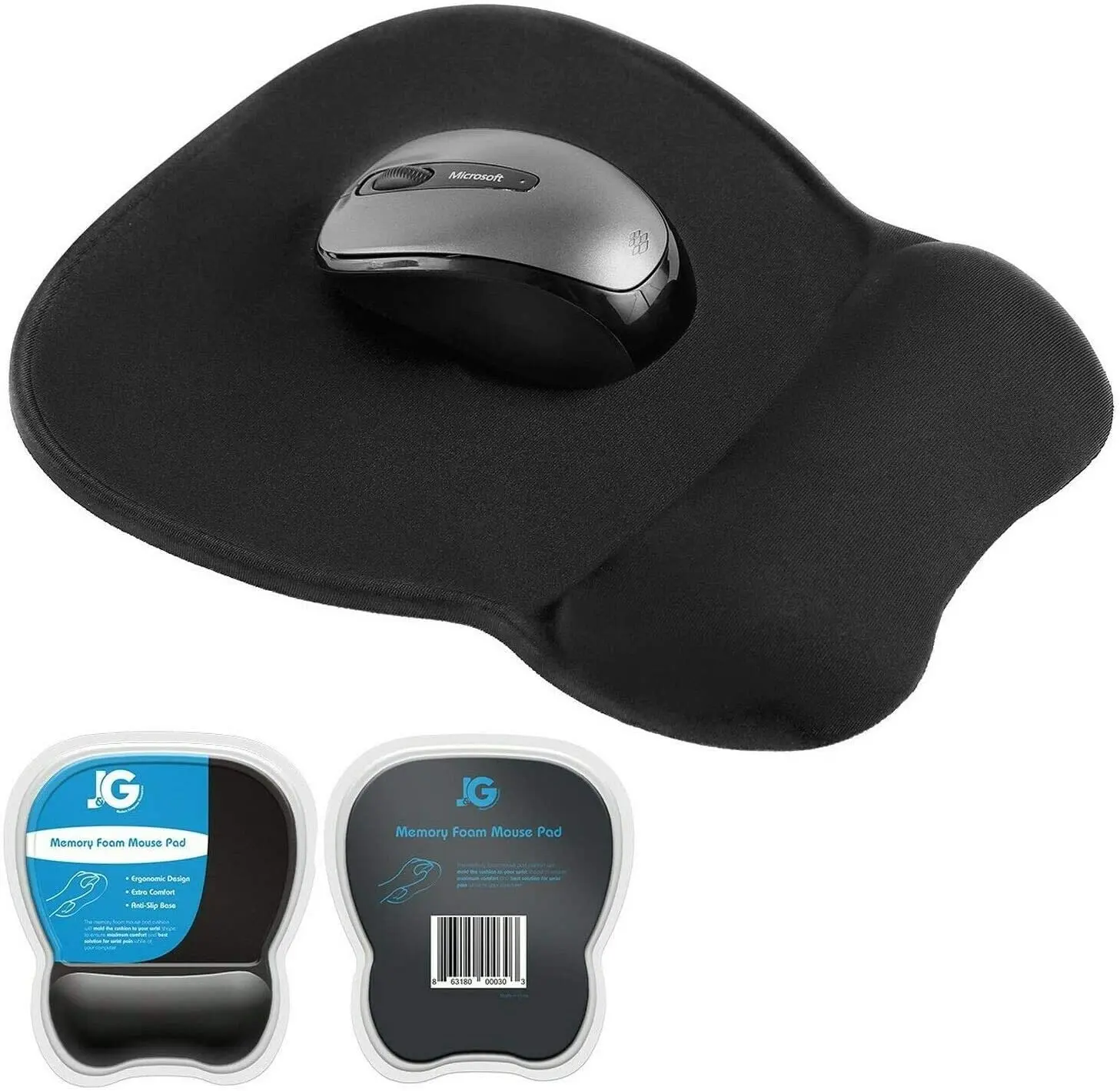 Mouse Pad with Wrist Support Ergonomic Mouse Pad with Gel Wrist Rest Gaming Mouse Pad with Non-Slip PU Base for Computer,Laptop
