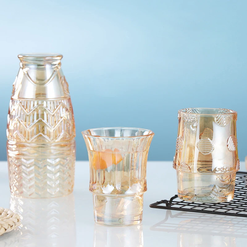 glass cup set tumbler water glass mug