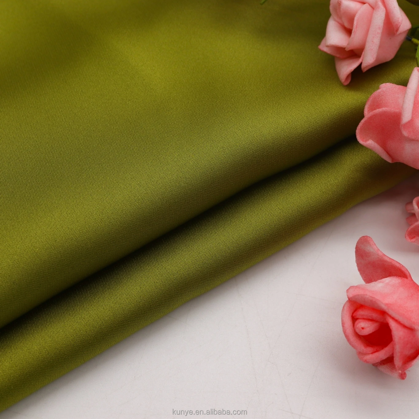 KUNYE 100% bio-degradable NAIA yarn double satin fabric for SS dress blouse