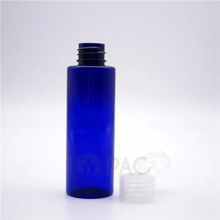 dark blue plastic hand sanitizer gel empty bottle 60ml container with flip top cap