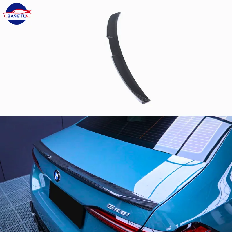 Car Spoiler For BMW 5 Series I5 G60 2024+ ABS MP Style Rear Trunk  Lip Spoiler Auto Body Kits Carbon Fiber Black
