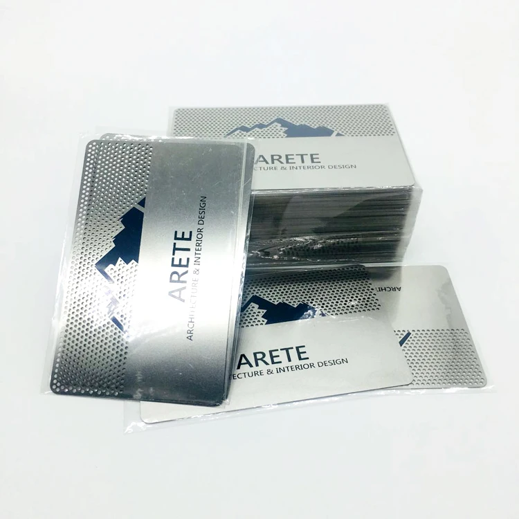 Custom Printing Name Logo Luxury Stainless Steel Vip Thank You Card Credit Visit Gift Metal Business Card Business Custom Card