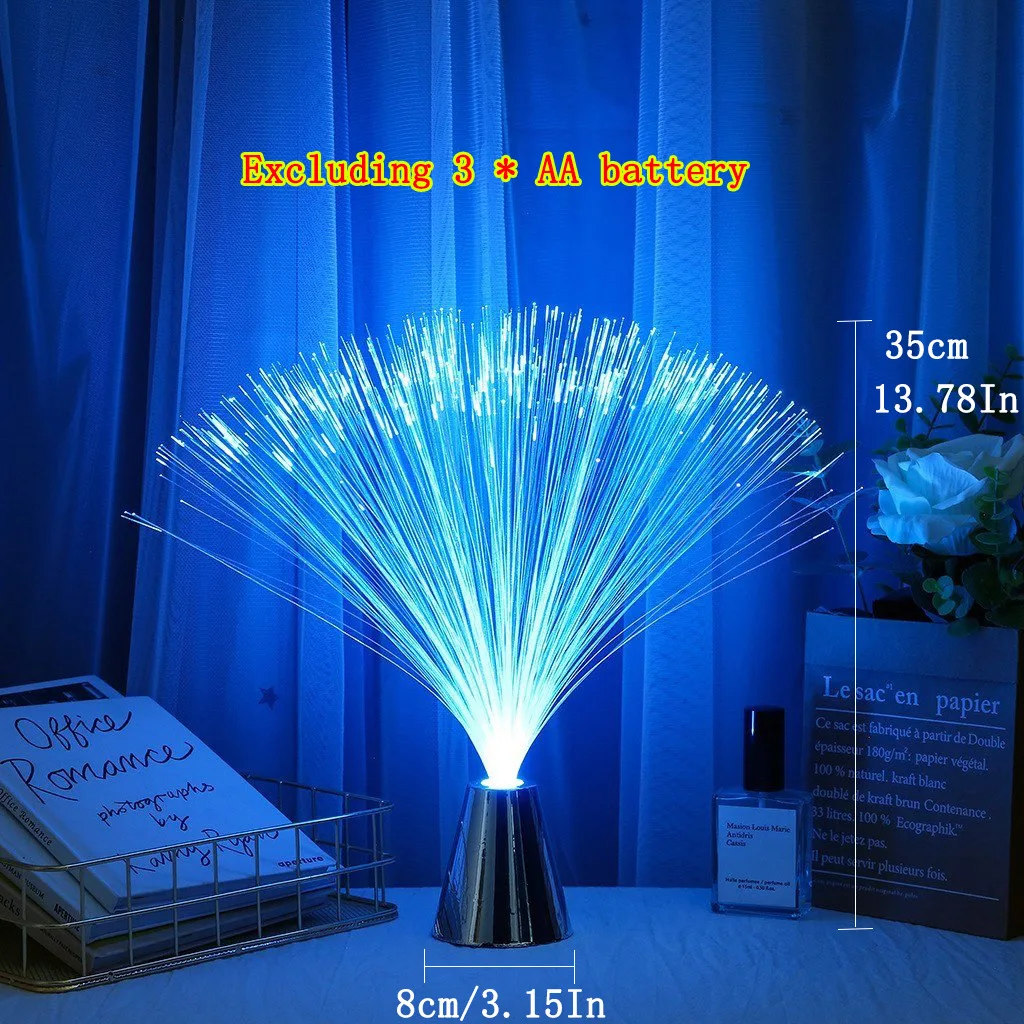 Jartown USB Rechargeable LED Fiber Optic Night Lamp Color-Changing Party Crystal Lights Battery Operated Party Gift