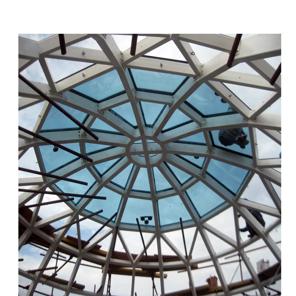 Round Type Decorative Dome Shape Stained Glass Roof For Ceiling