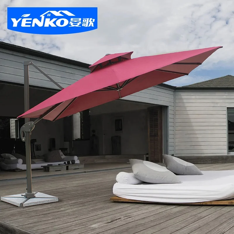 Big beach patio umbrella with logo cafe beer parasol umbrellas outdoor furniture