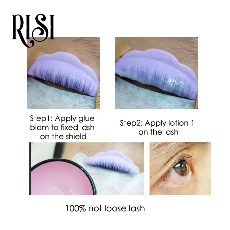 RISI New Soft Gel Lash Lift Glue Balm Strong 1S Fast Fixed Lash Glue Balm Private Label Lamination Glue Balm For Lash Lift