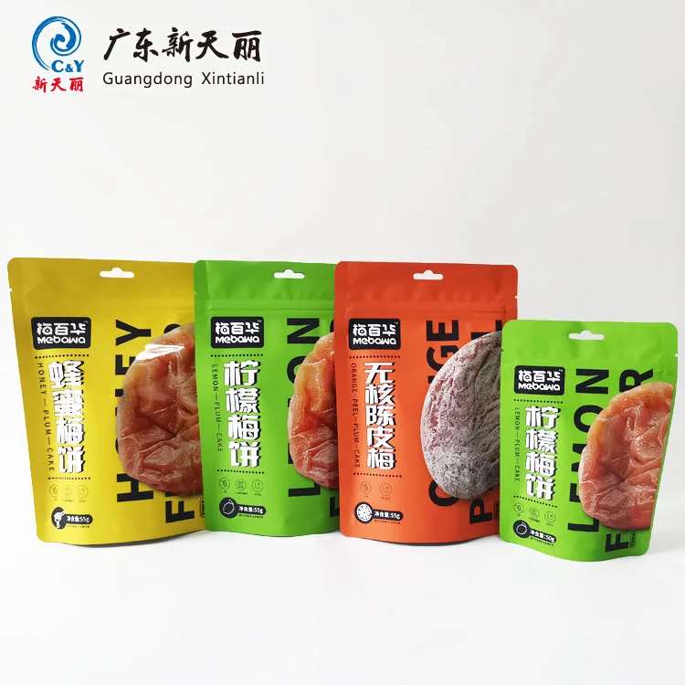 Custom printed dried fruit packaging candy zipper stand-up pouch ziplock bags for food packaging