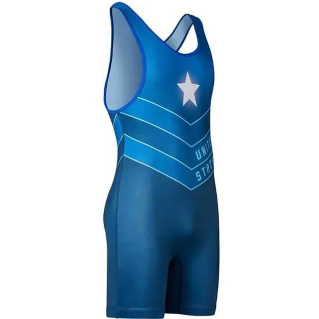 Custom Sublimated Plus Size Mens Wrestling Singlets
