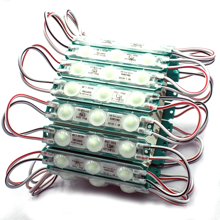 Made in China CE SMD DC 12V 63x13 1.5W High Brightness 3 LEDs 2835 IP68LED Module for Advertising Sign Boxes