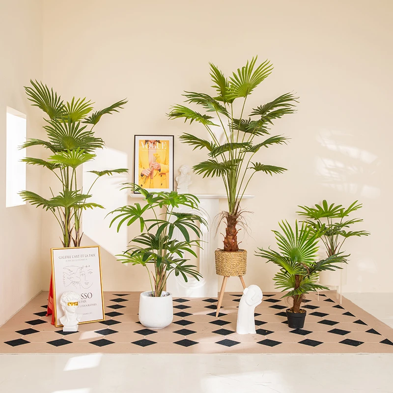 High quality artificial fan palm tree faux palm tree and plants for Sale