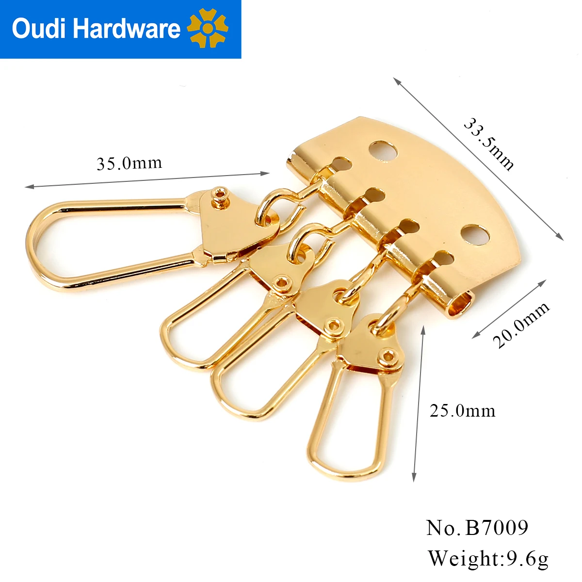 B7009 Custom Rose Gold Metal Small Key Chain Snap Clip Swivel Hook for Wallet