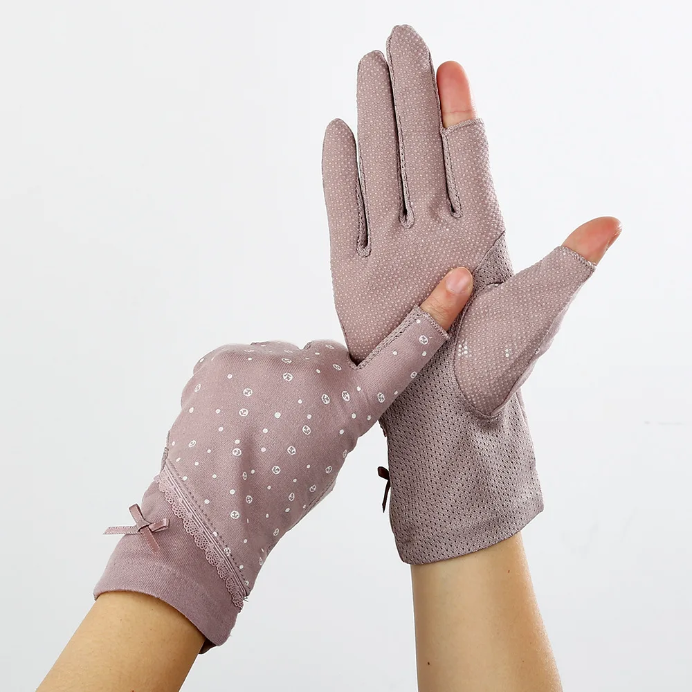 Sidiou Group Thin Outdoor Touch Screen Gloves Non Slip Anti-UV Gloves For Cycling Half Finger Sun Protection SPF Gloves