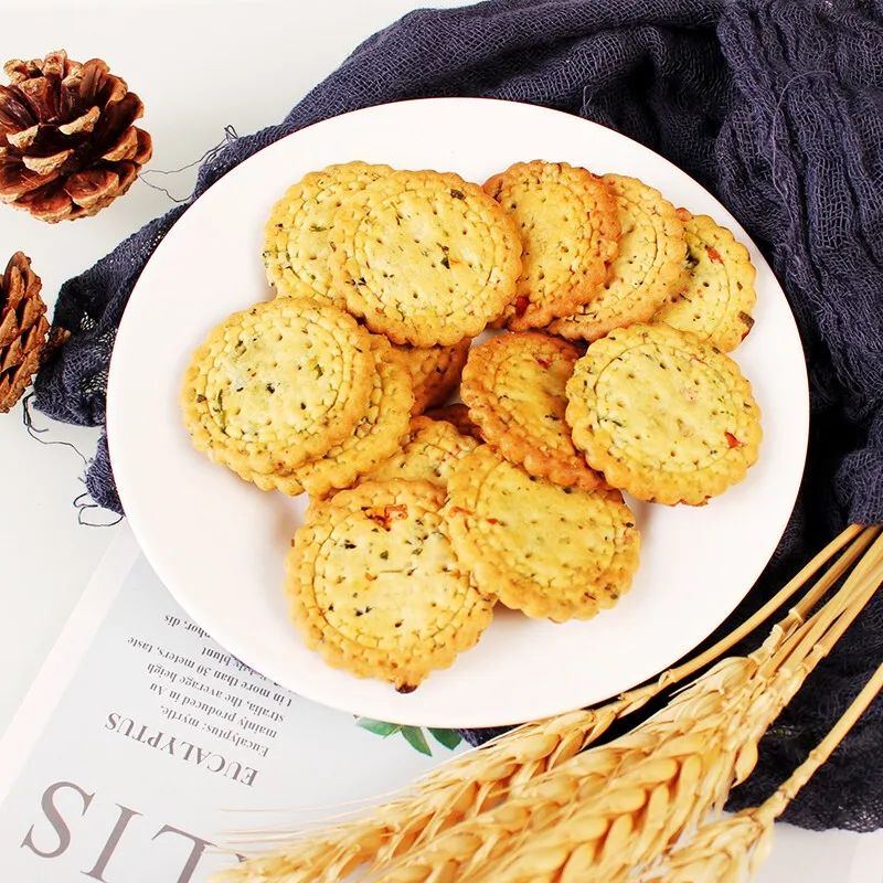 Factory hot sales soda crisp Japanese round cookies snack milk salt soda milk cookies