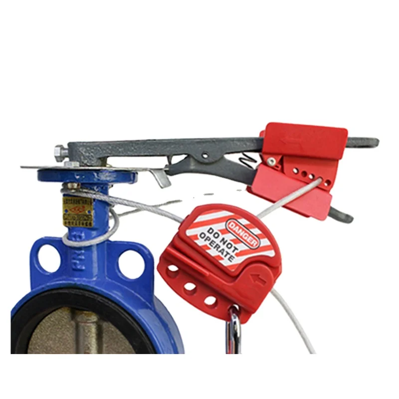 Butterfly Valve Lockout device of all types of butterfly valves With cable lock and pdlock