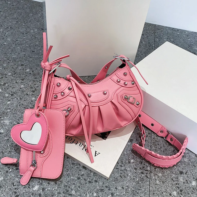 New 2023 Fashion Designer Handbags Women Purses and Handbags Set Motorcycle Bags Women Handbags Ladies Luxury Crossbody Purses