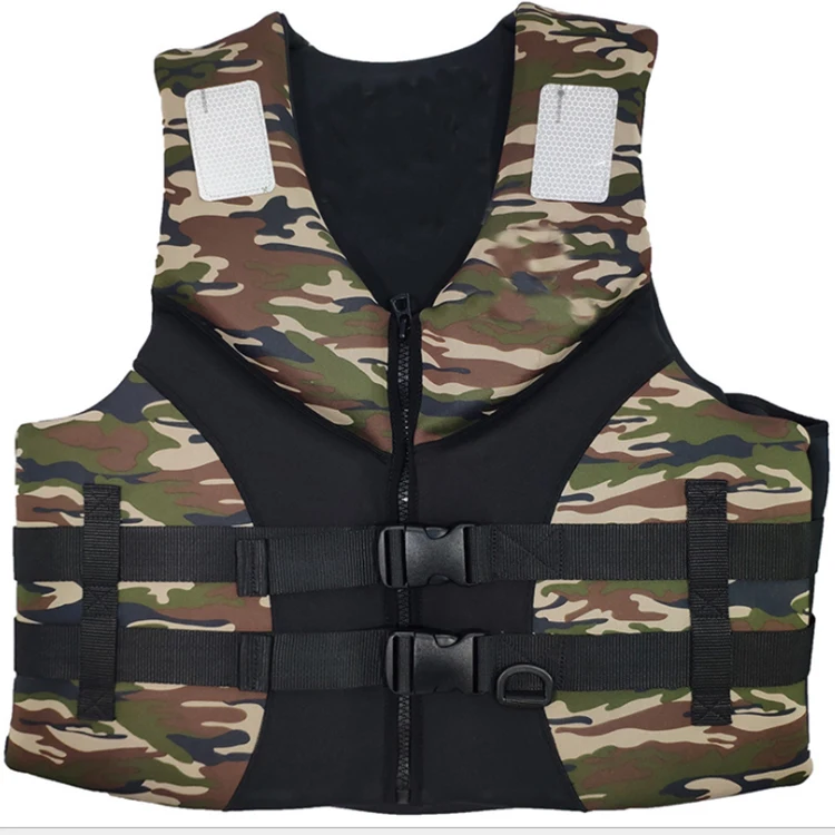 Водонепроницаемый экологически чистый спасательный жилет высшего качества для детей, камуфляжный неопреновый спасательный жилет