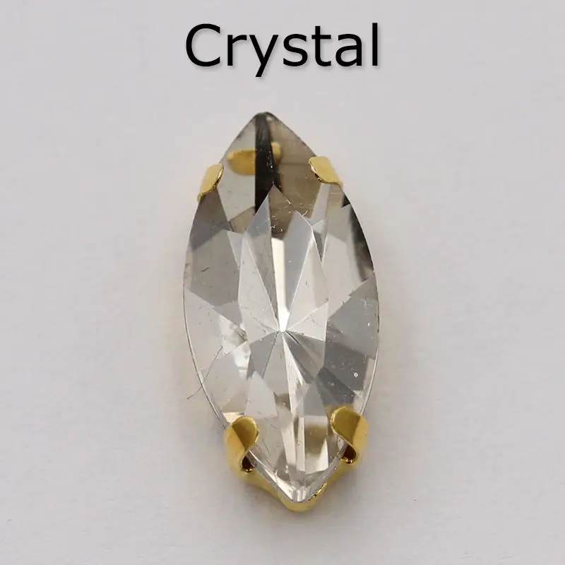 Xichaun Navette Shaped Rhinestone With Claw K9 Glass Fancy Stone Sew On Strass Crystal Stones