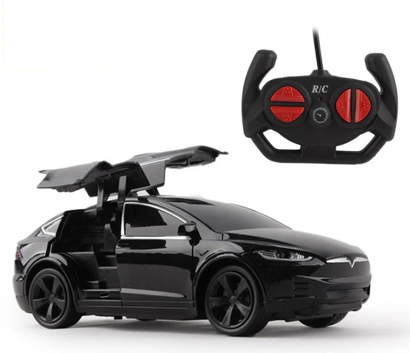 Tesla 1:24 игрушечный автомобиль с дистанционным управлением для детей радио хобби мощность батареи гонки открытая дверь Радиоуправляемый