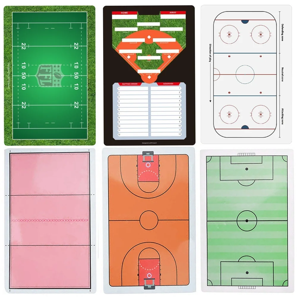 Football Soccer training 6 in 1 coaches tactic board magnetic foldable strategy clipboard coach board with erasable pen