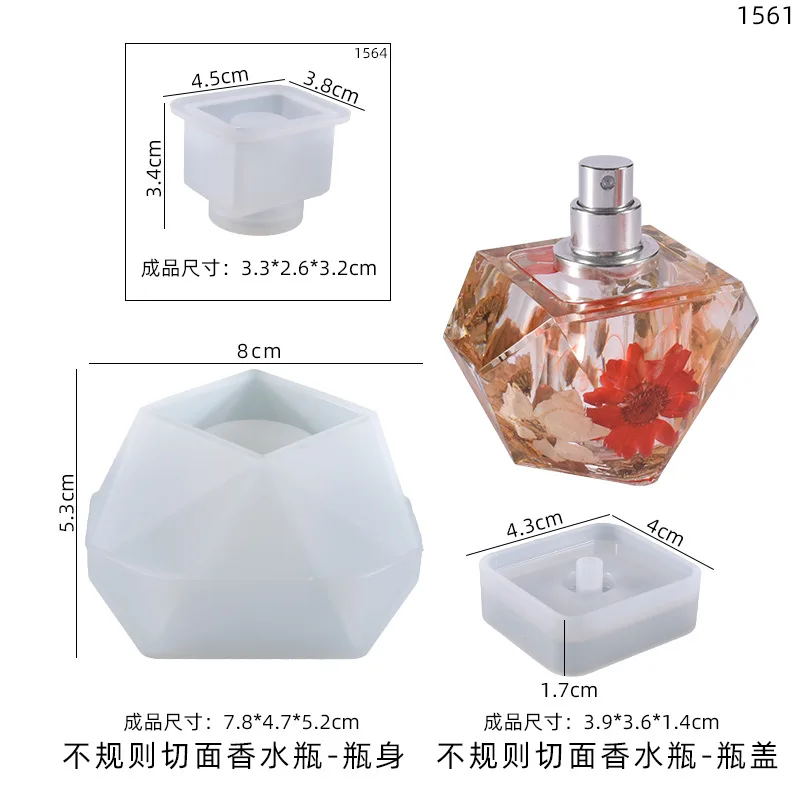 M3131 New Perfume Bottle Silicone Mold Making Crystal Resin Casting Mold Epoxy Resin