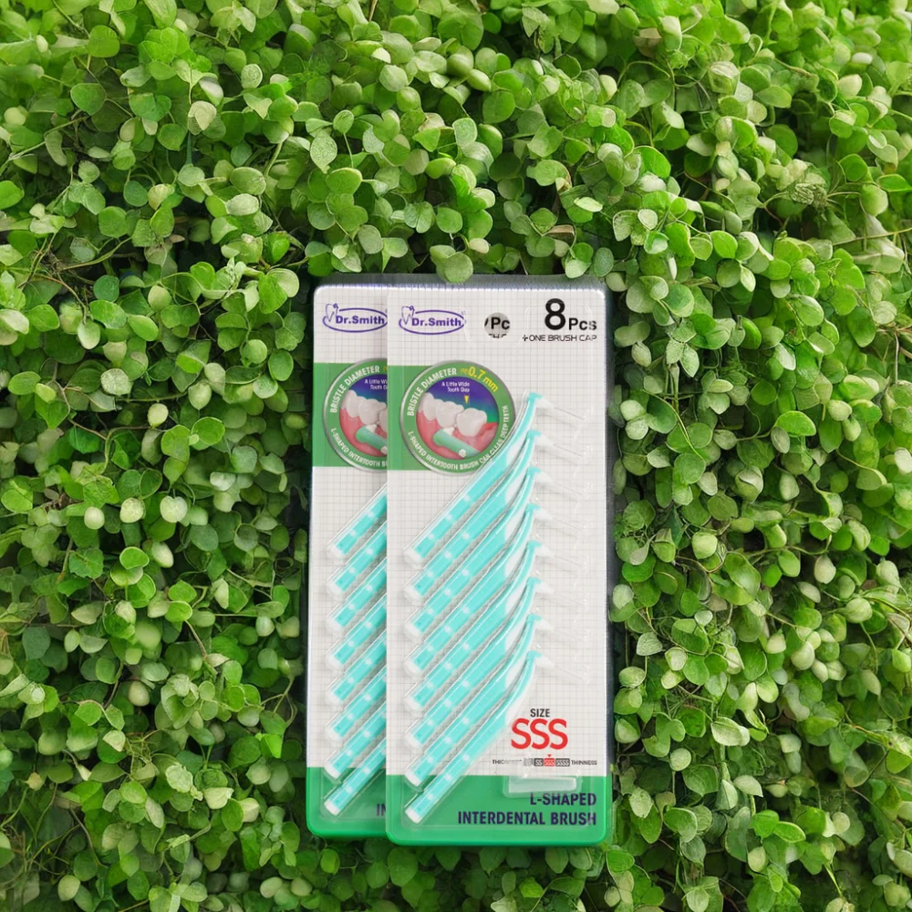 China Wholesale New Design L-Shaped Interdental Brush Customizable Teeth Cleaning Toothpick for Adults