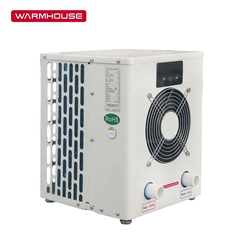 WarmHouse Wholesale Metal Swimming Pool Heat Pump 60Hz 50Hz R32 R410A Mini Small Pool Heater