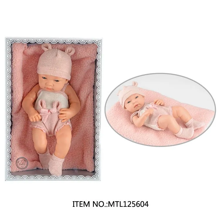 Wholesale Baby Silicone Reborn Sleeping Doll with a Pillow Full Vinyl Doll 10 Inch Dolls Toys