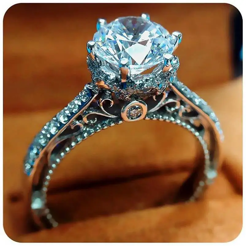 Women Silver Ring Stone Couple Set Stainless Steel Cubic Zirconia With Diamond Sets Gemstone Lab Wedding Black Mens Thick Ring