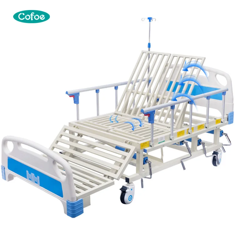 Factory cheap price 3 crank manual portable hospital bed